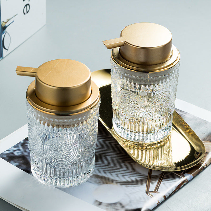 Elegant Refillable Glass Liquid Dispenser for Home Use