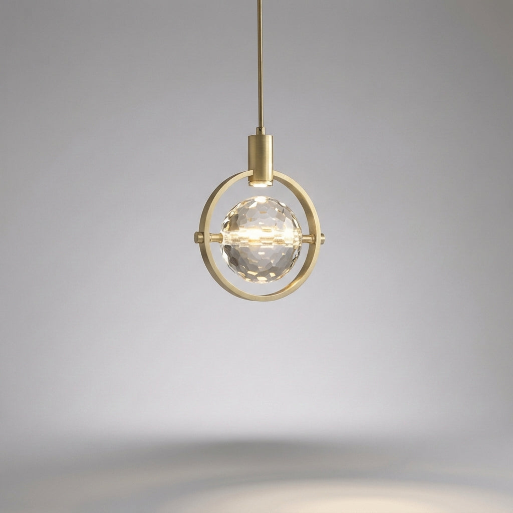 LuxeSphere | Crystal-Embellished Pendant Light | Modern LED Design