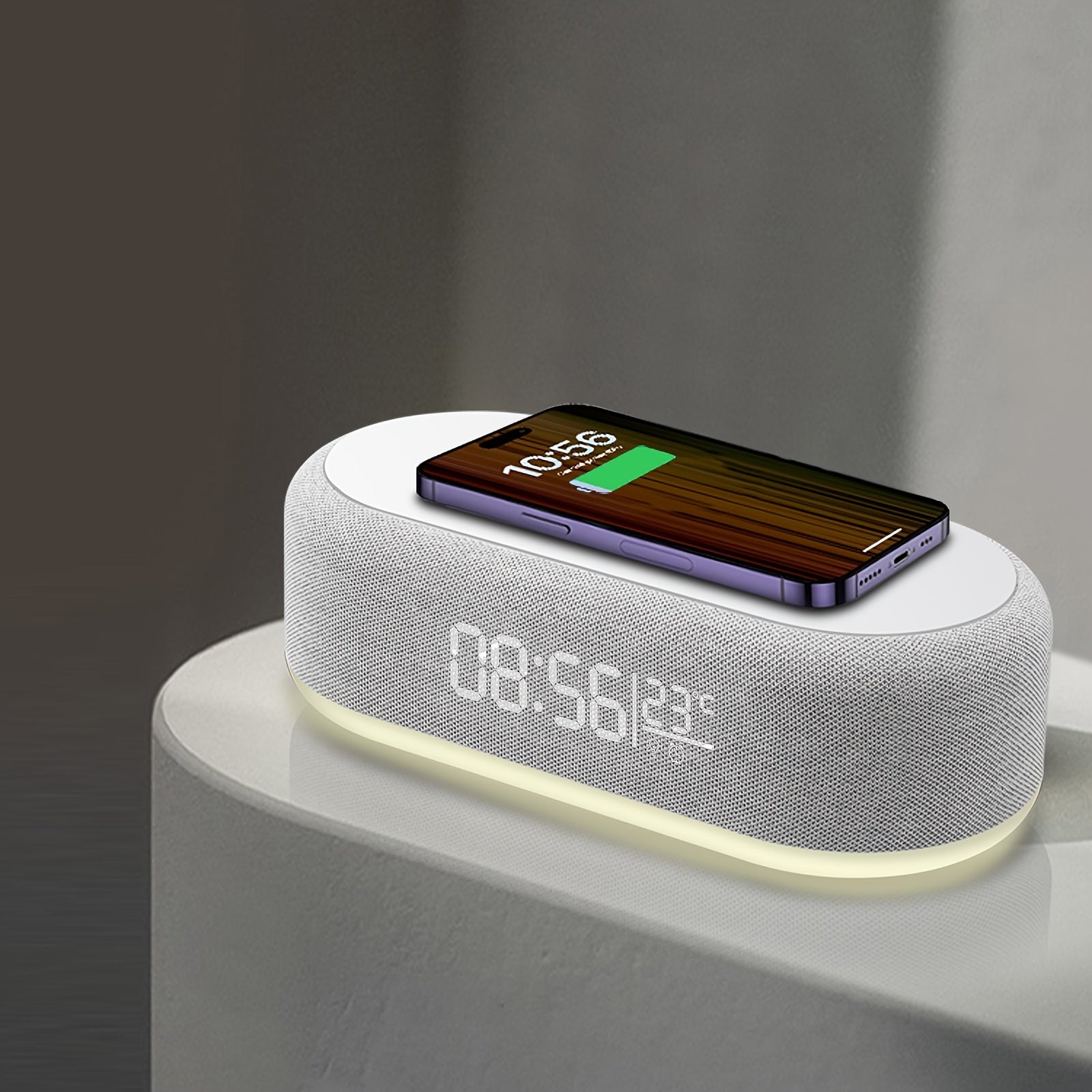 Smart LED Table Lamp with Wireless Charging & Clock