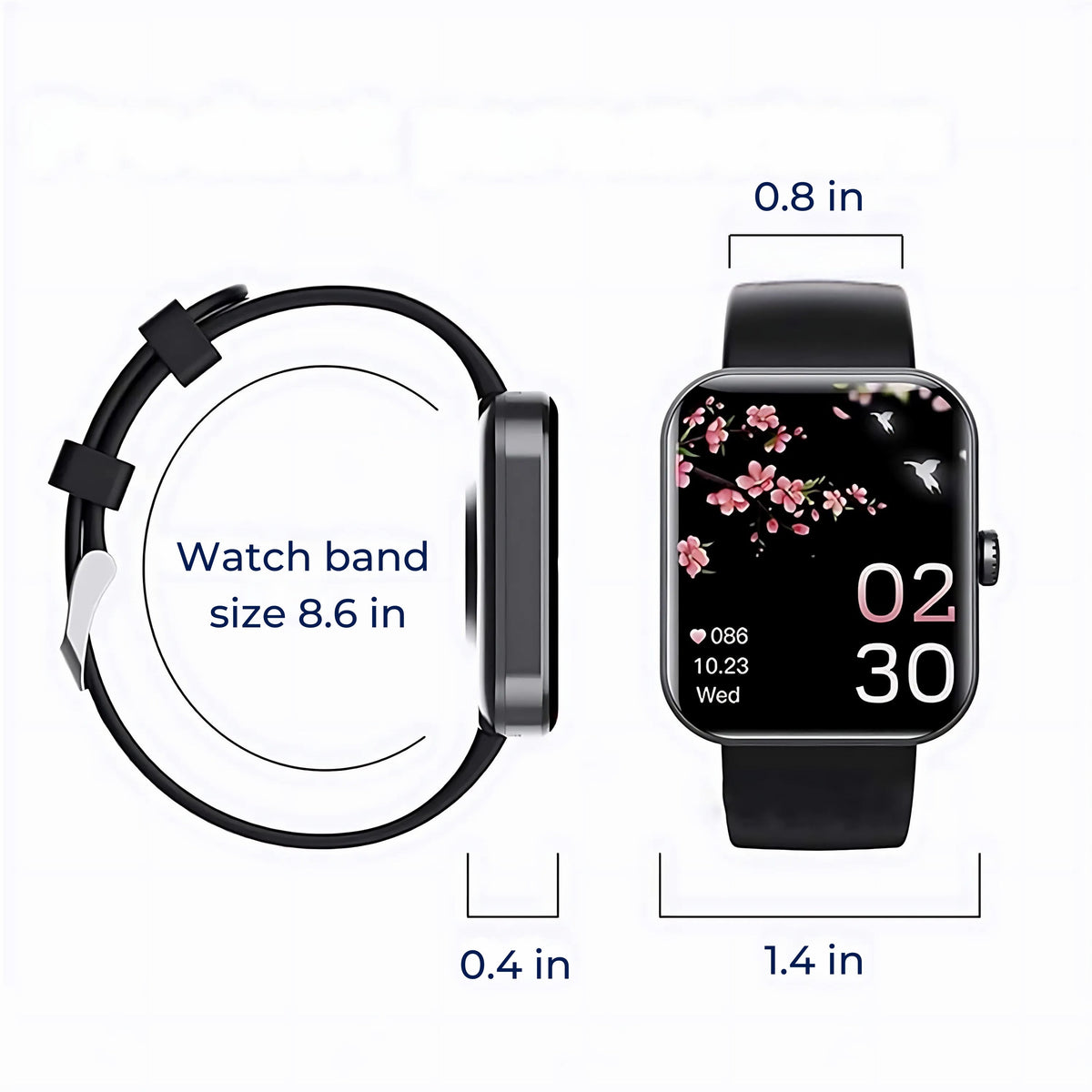 HealthSync Pro Fitness Tracker – 1.5" AMOLED Smartwatch with Heart Rate, Activity Monitoring, Bluetooth 5.0, IP68 & 7-Day Battery Life