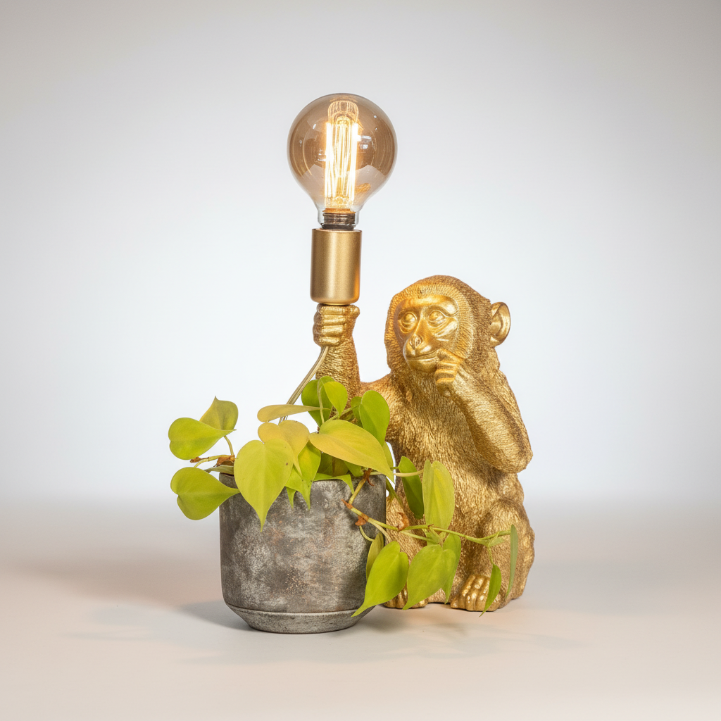 Decorative Table Lamp in Gold Finish