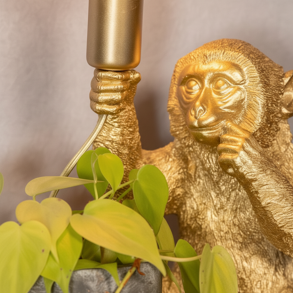 Decorative Table Lamp in Gold Finish