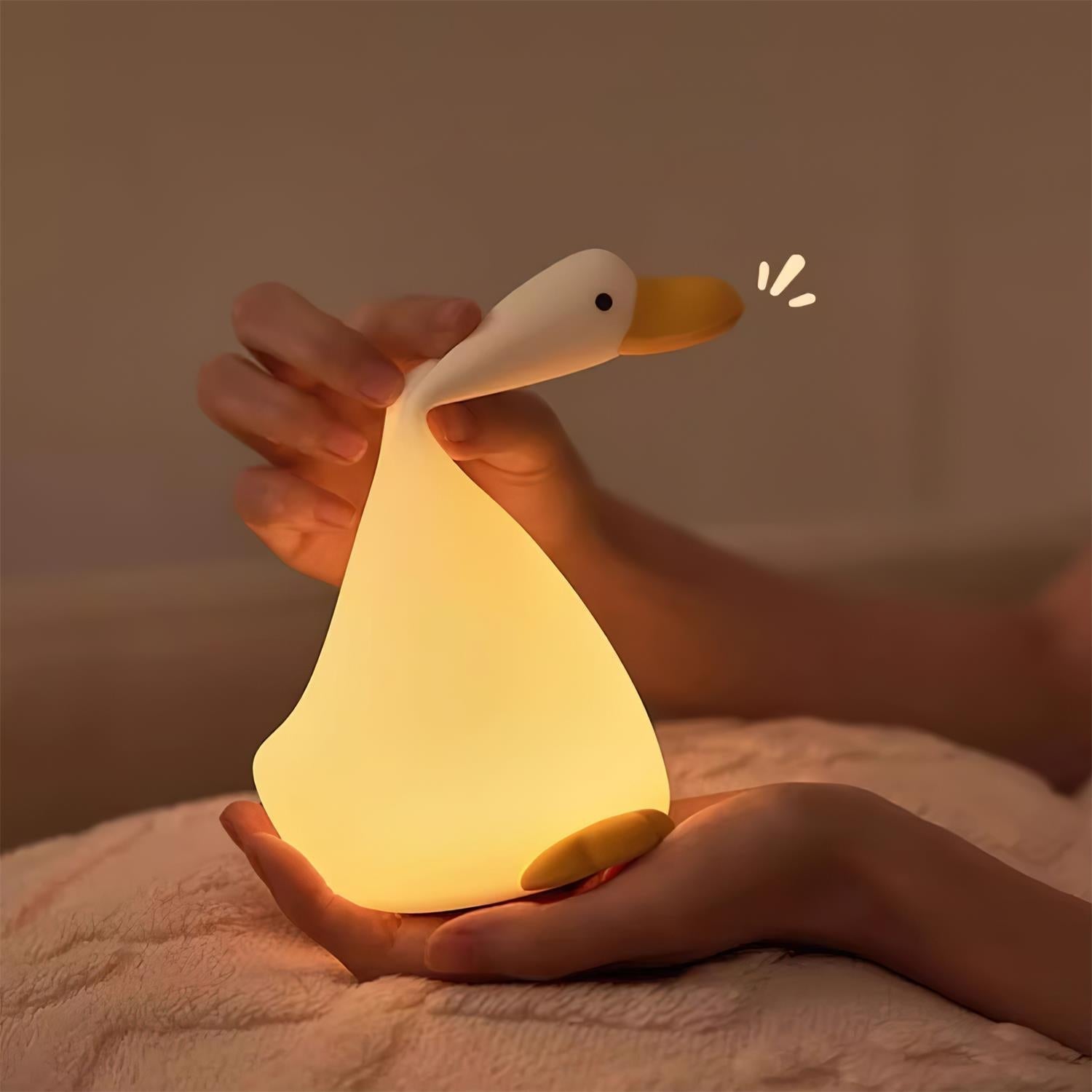 Charming Duck Lantern: Rechargeable, Touch Activated, 3 Light Modes