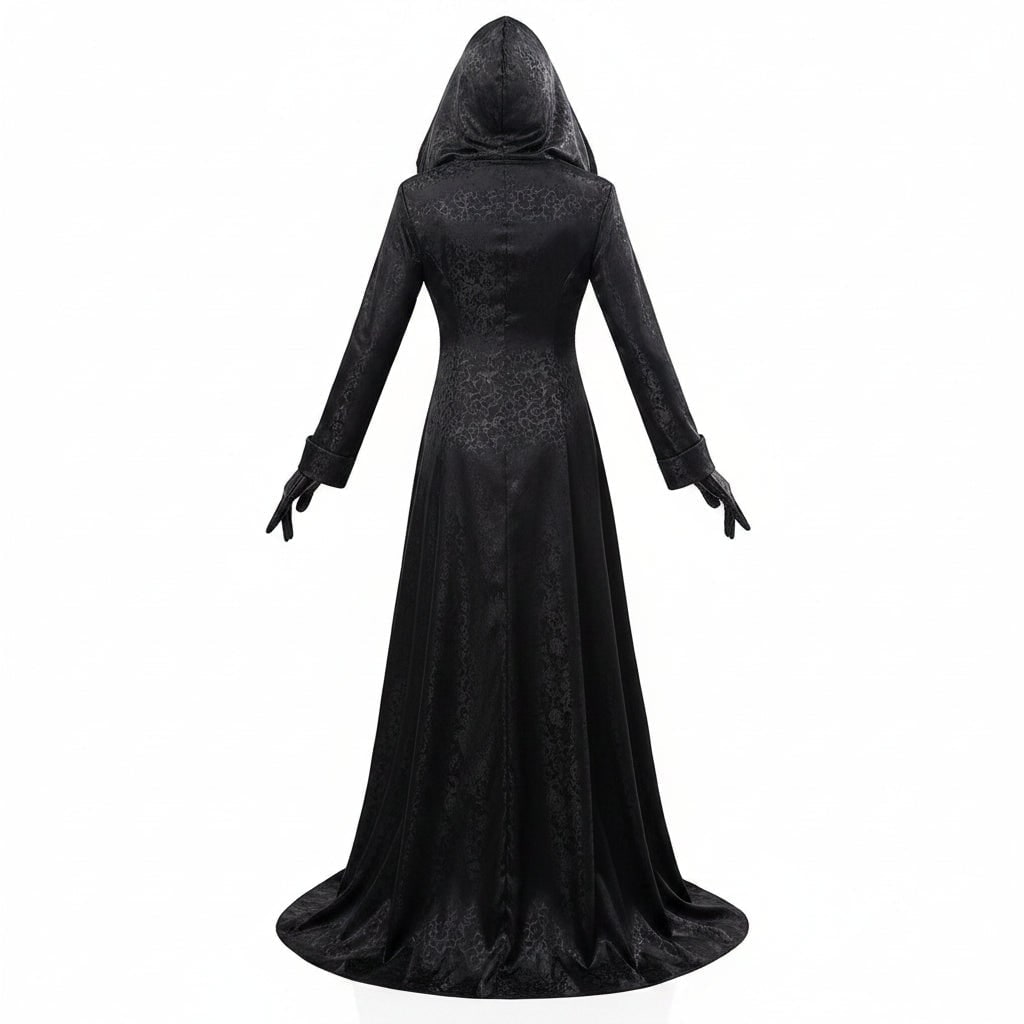 Elegant Dark Enchanter Costume Ensemble with Accessories