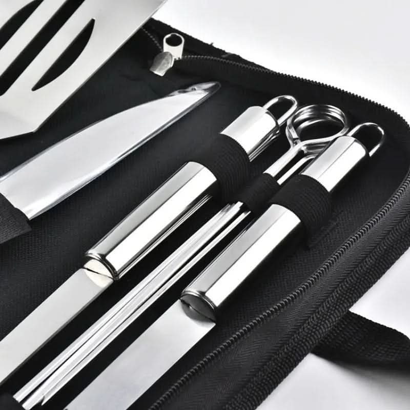 Ultimate Stainless Steel BBQ Tool Kit for Outdoor Chefs