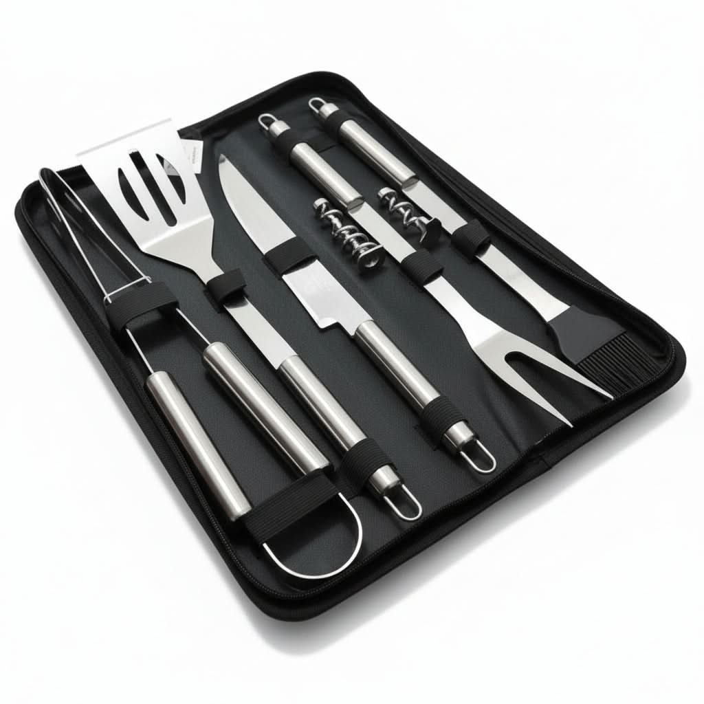 Ultimate Stainless Steel BBQ Tool Kit for Outdoor Chefs