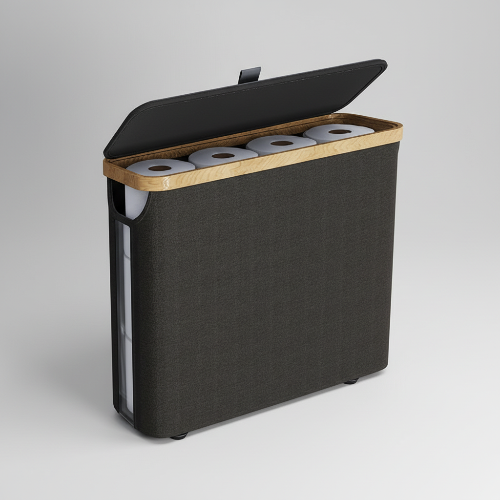 Toilet Paper Holder with Large Capacity - Roll Organizer