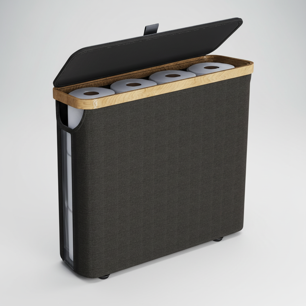Toilet Paper Holder with Large Capacity - Roll Organizer