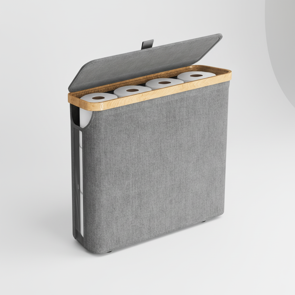 Toilet Paper Holder with Large Capacity - Roll Organizer