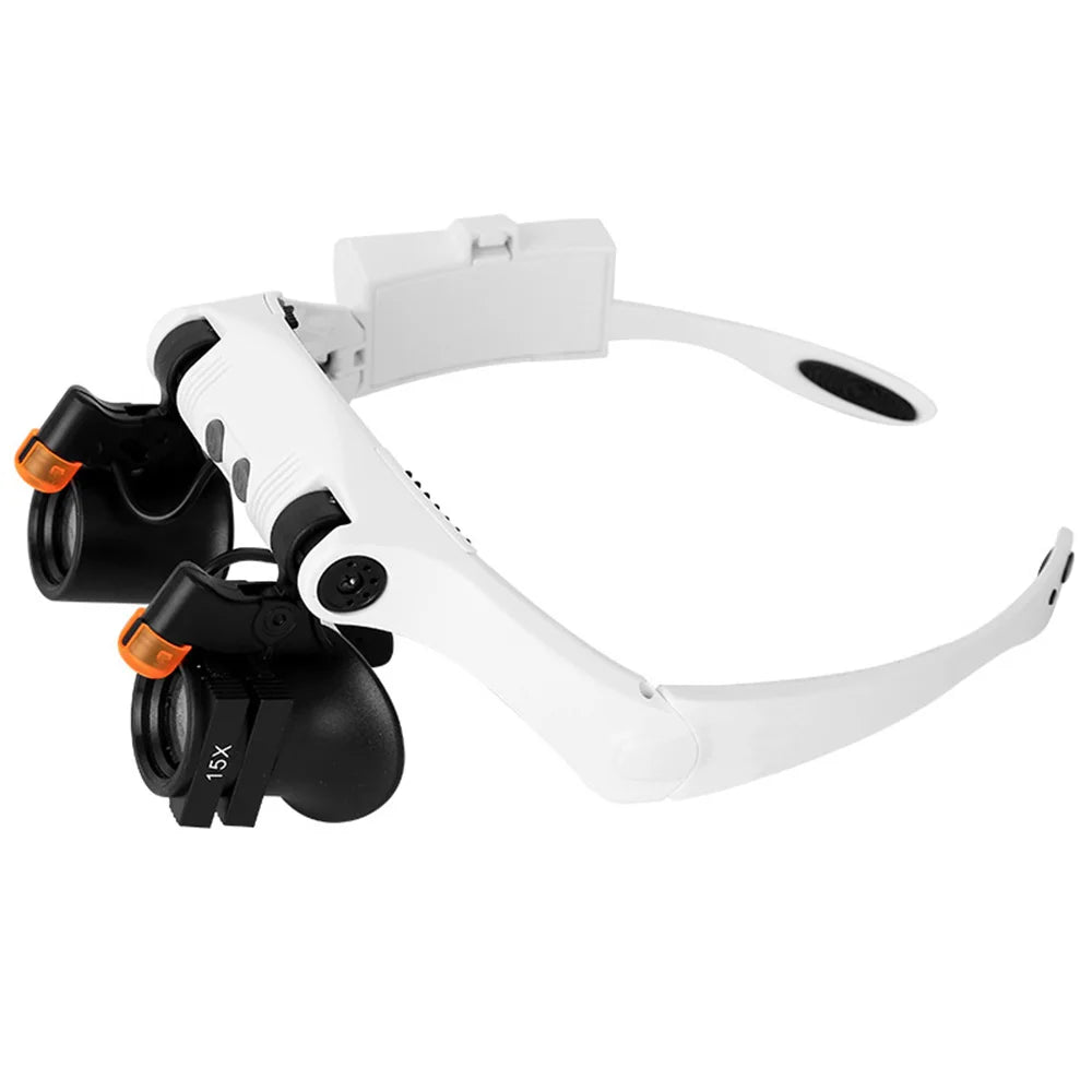 IllumiView Adjustable LED Magnifier Glasses for Detailed Work