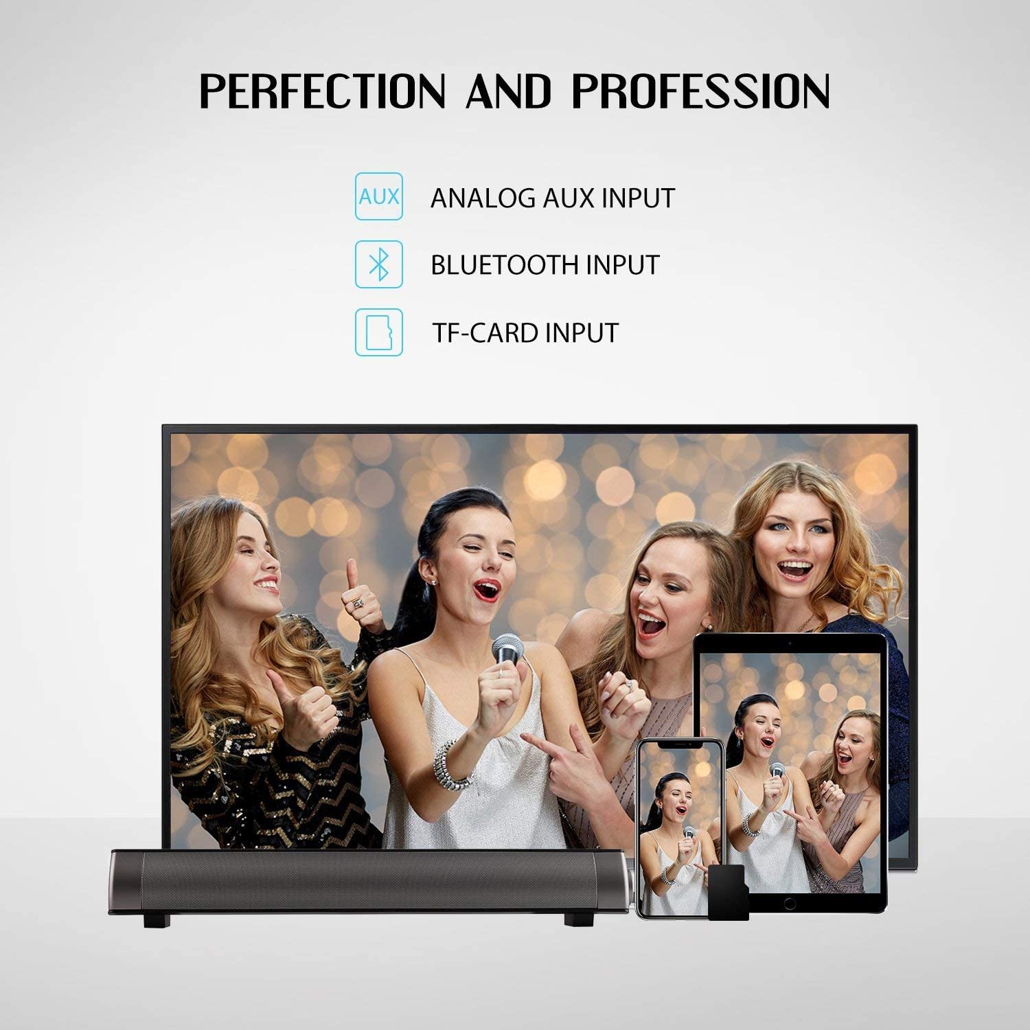 Portable Bluetooth Soundbar for Home and Travel