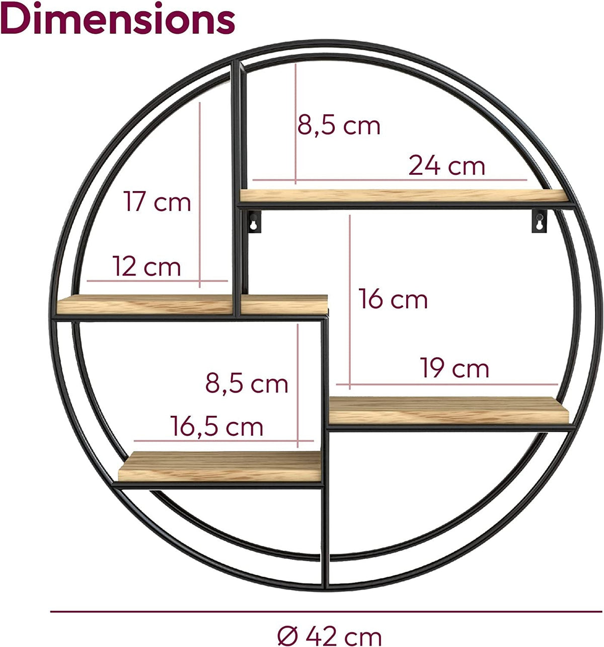 Rustic Round Floating Wall Shelf for Modern Spaces