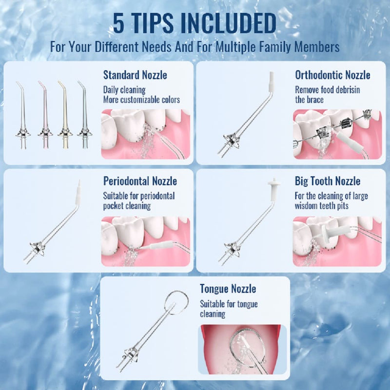 PowerClean Water Flosser - Rechargeable Dental Care Device