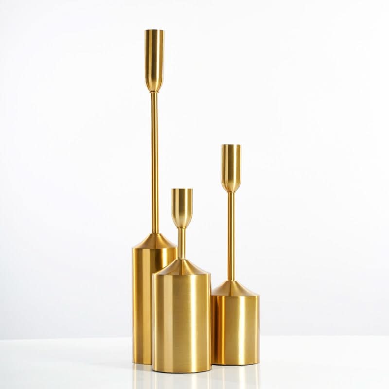LuxeLight – Elegant Gold Candlestick Collection for Any Space