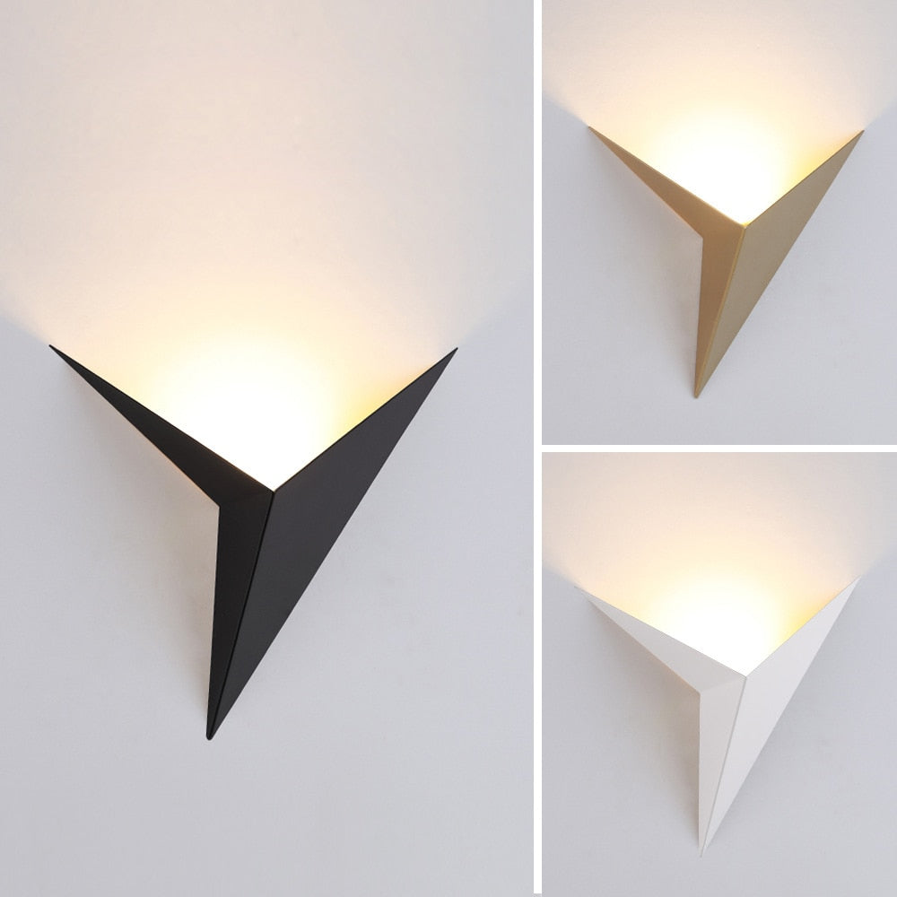 Triangular Contemporary Wall Light Fixture