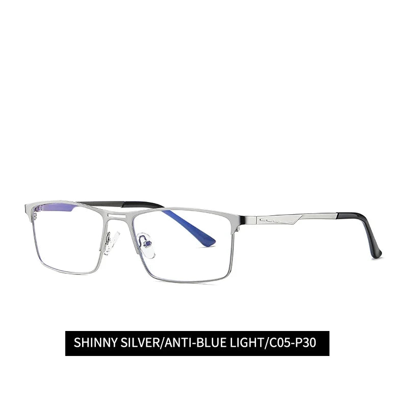 VividVision Blue Light Filtering Glasses for Men – Lightweight Rectangle Design
