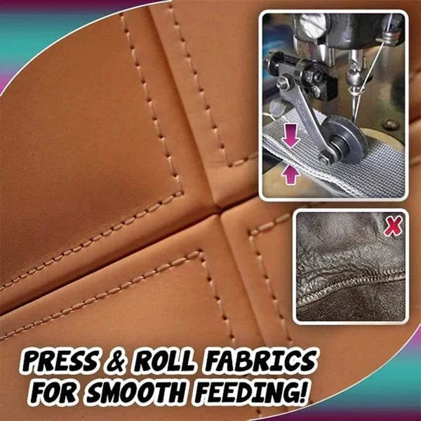 Premium Leather Rolling Presser Foot for Seamless Sewing