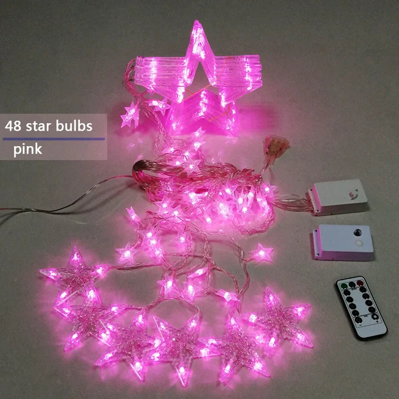 Starry LED Garland – Decorative Star String Lights