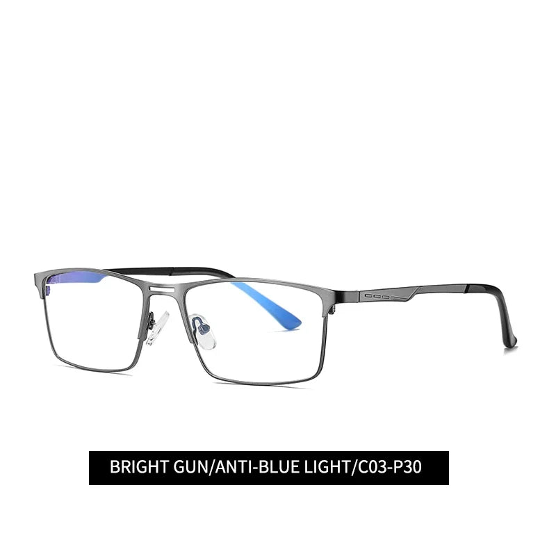 VividVision Blue Light Filtering Glasses for Men – Lightweight Rectangle Design