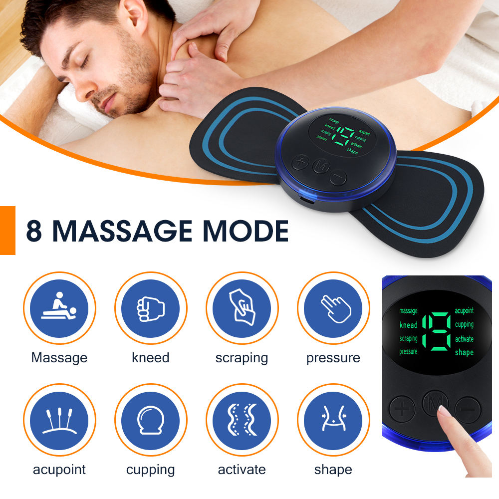 Soothing Relief EMS Massage Pad for Muscle Recovery | Rechargeable & Portable