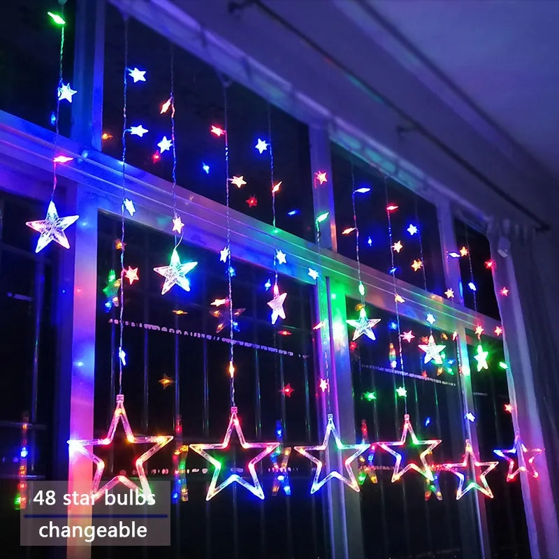 Starry LED Garland – Decorative Star String Lights