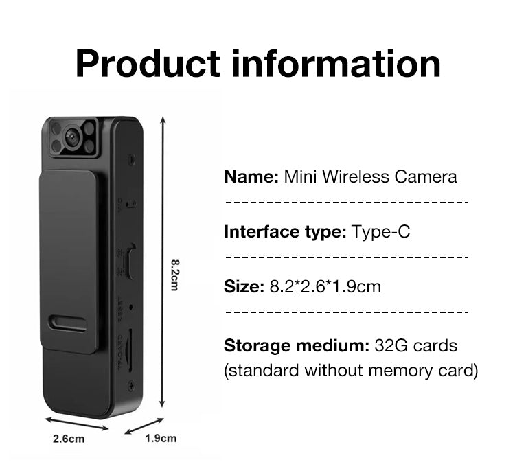 Compact Wearable Camera with Audio Recording