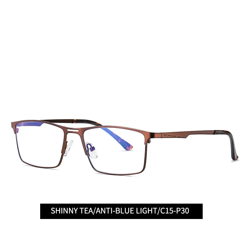 VividVision Blue Light Filtering Glasses for Men – Lightweight Rectangle Design
