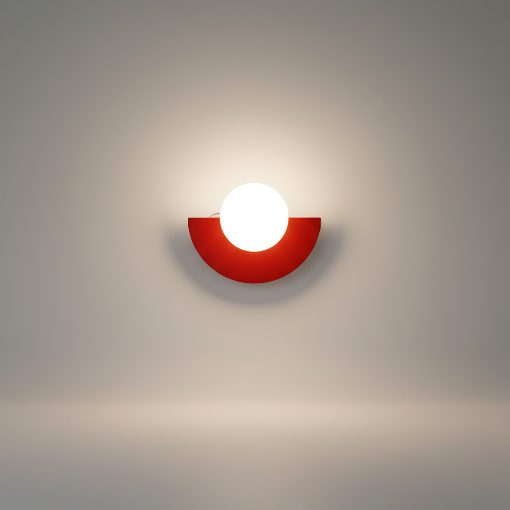 Minimalist Semi-Circle Wall Light Fixture