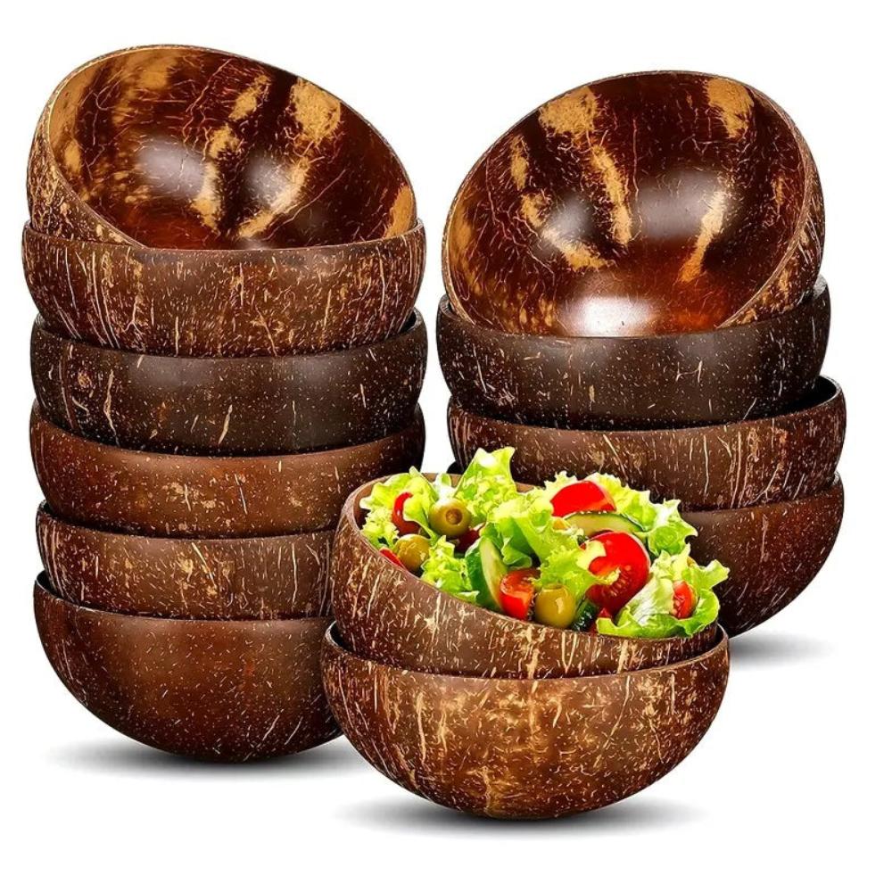 Eco-Friendly Coconut Bowl Set with Smooth Finish