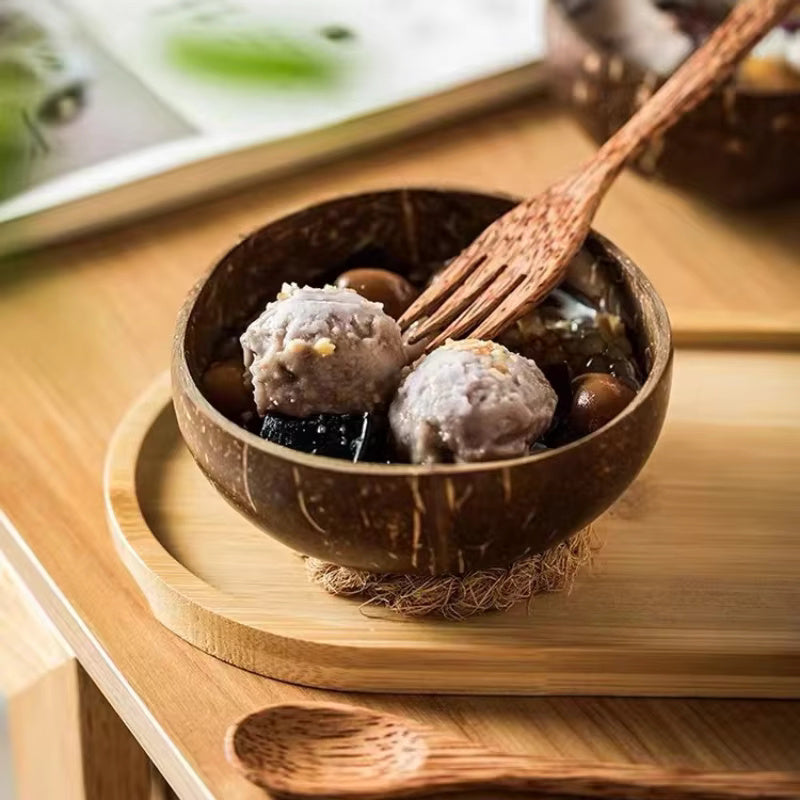 Eco-Friendly Coconut Bowl Set with Smooth Finish