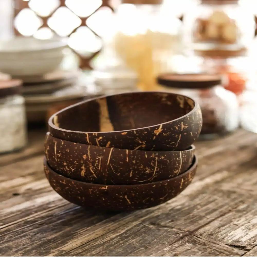 Eco-Friendly Coconut Bowl Set with Smooth Finish