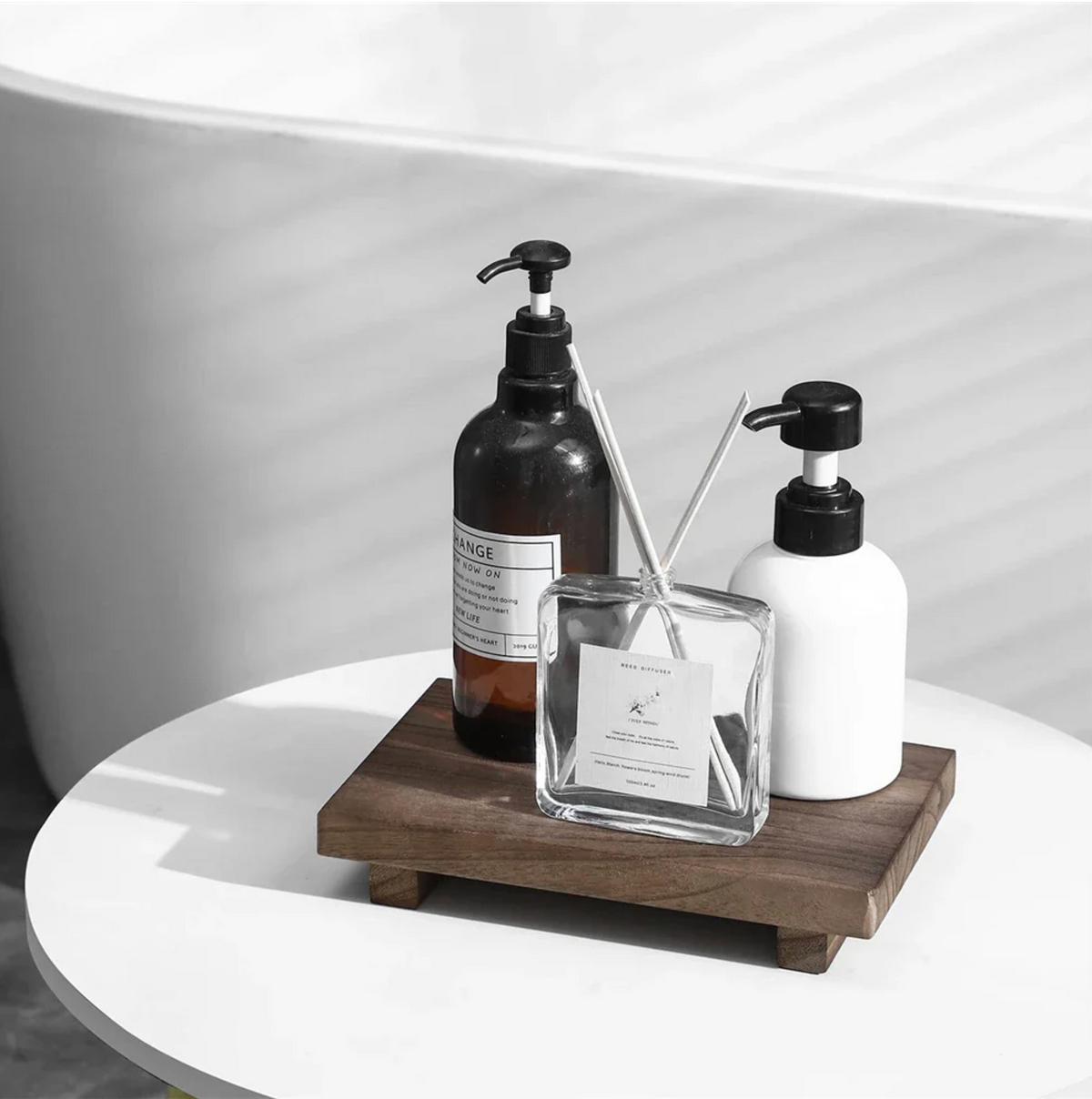 Elegant Elevated Wooden Tray for Stylish Organization