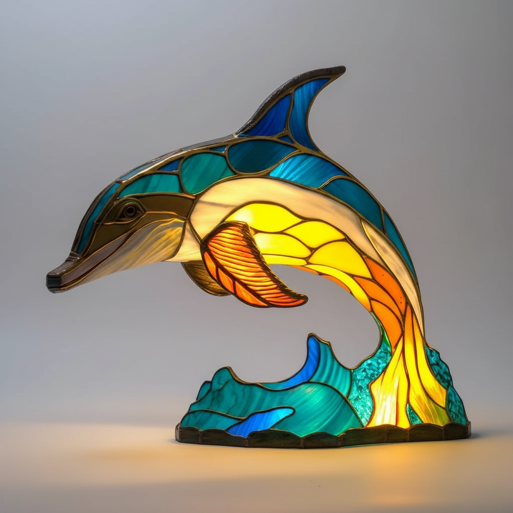 Animal Head Mosaic Lamp - Handcrafted Decorative Light