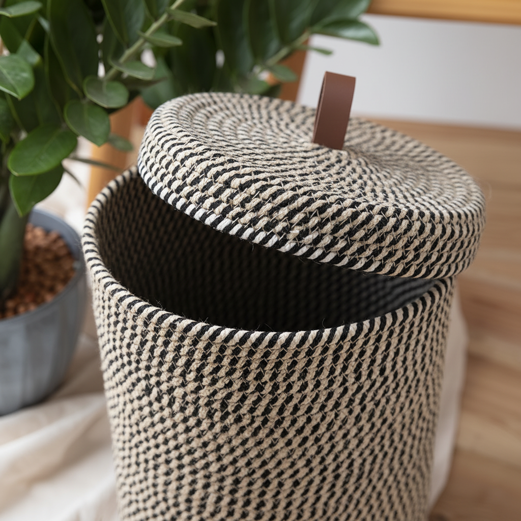 Natural Fiber Handcrafted Storage Basket