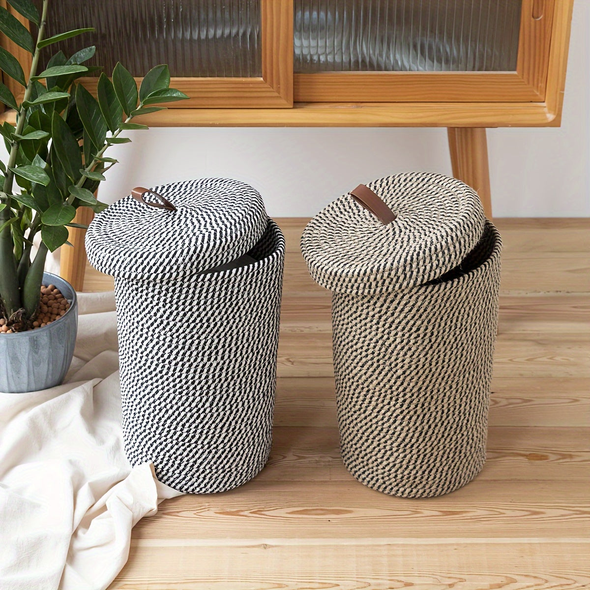 Natural Fiber Handcrafted Storage Basket