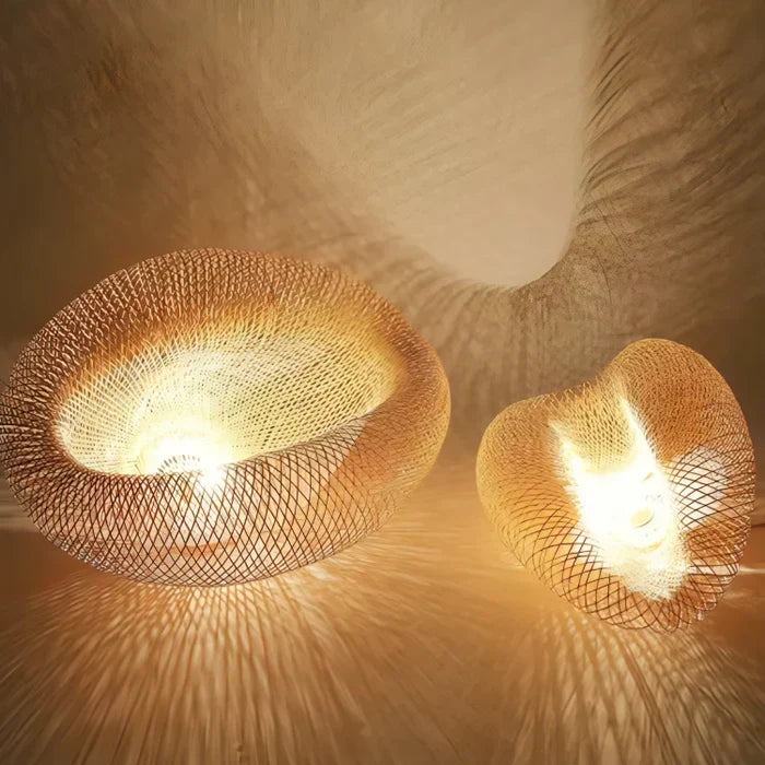 Rattan Pendant Light - Handcrafted Weave Design