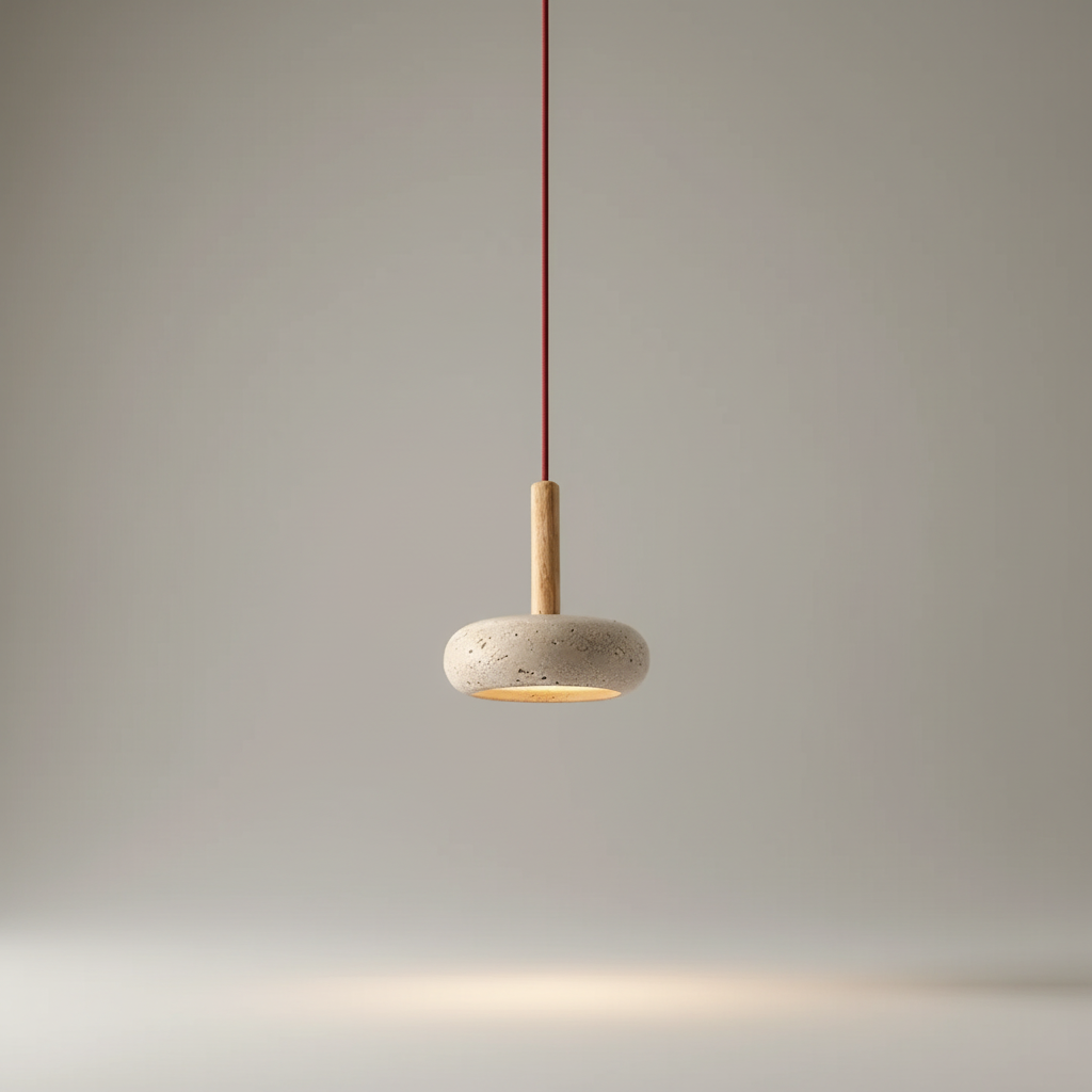 Stone Pendant Light Fixture - Hanging Design for Calm Ambiance