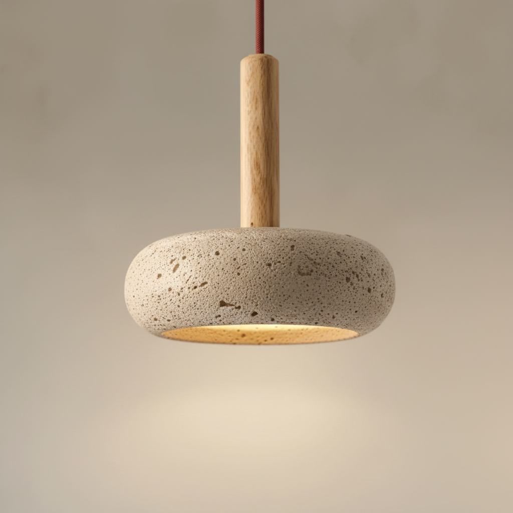 Stone Pendant Light Fixture - Hanging Design for Calm Ambiance