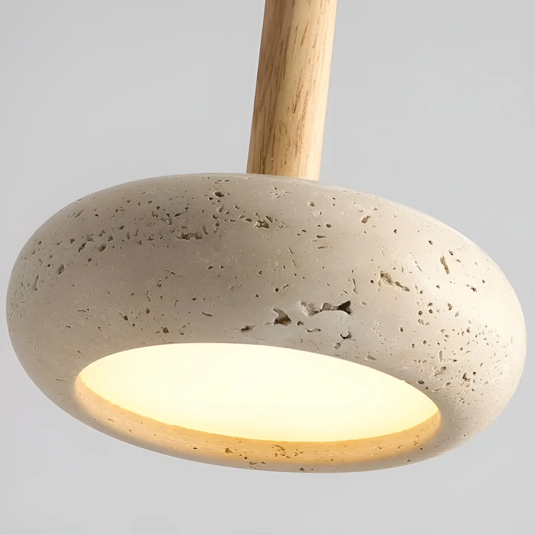 Stone Pendant Light Fixture - Hanging Design for Calm Ambiance