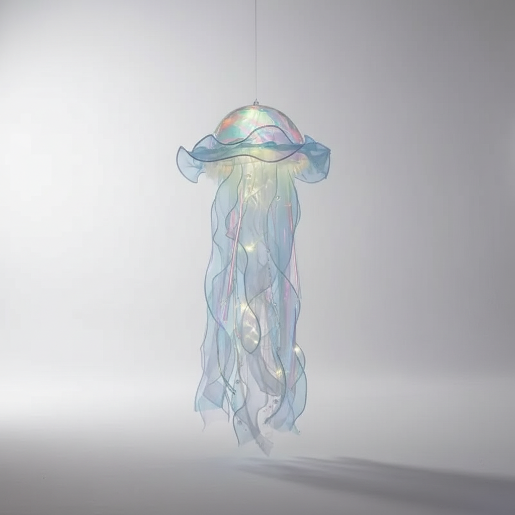 Plastic Jellyfish Pendant Light – Hanging Decorative Lamp