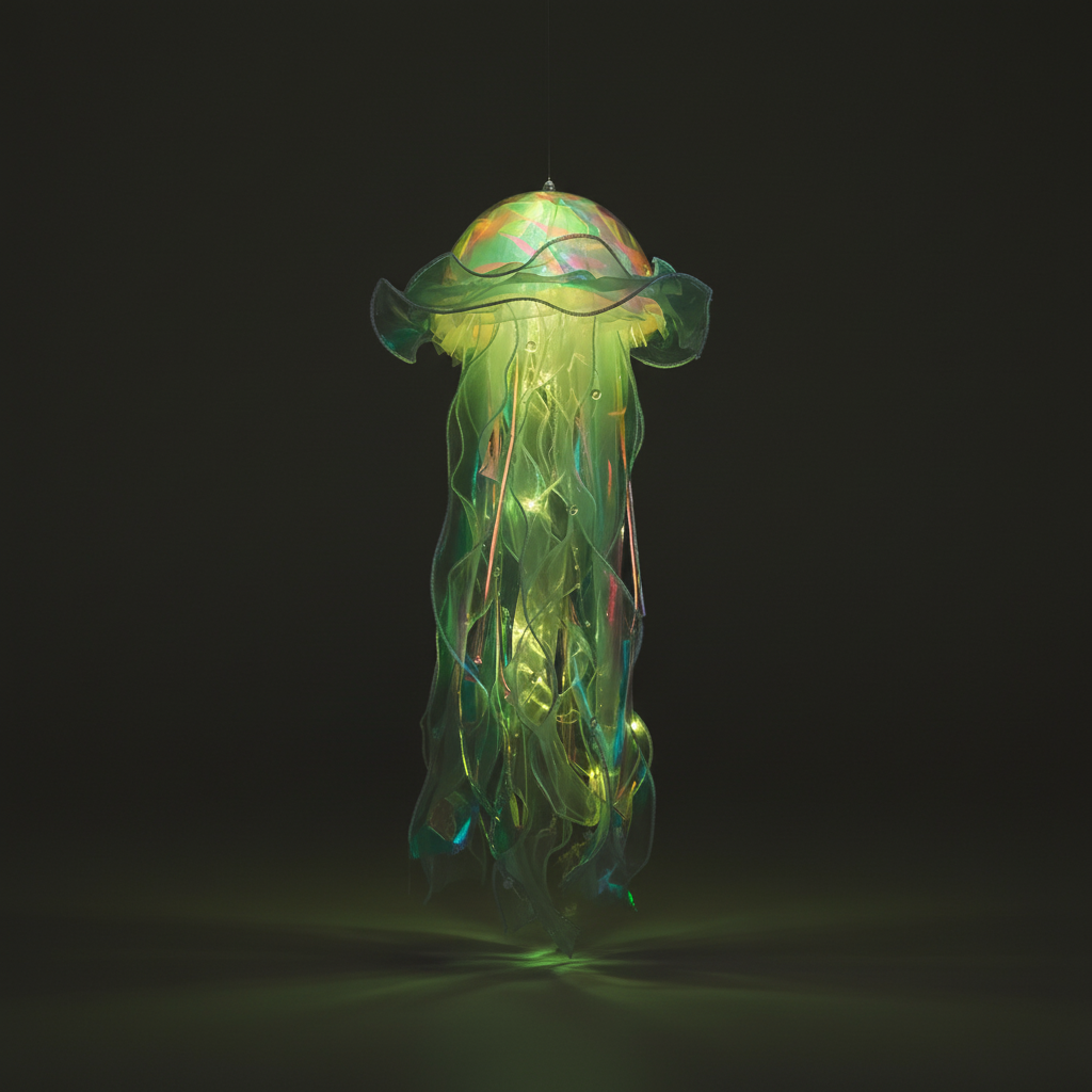 Plastic Jellyfish Pendant Light – Hanging Decorative Lamp