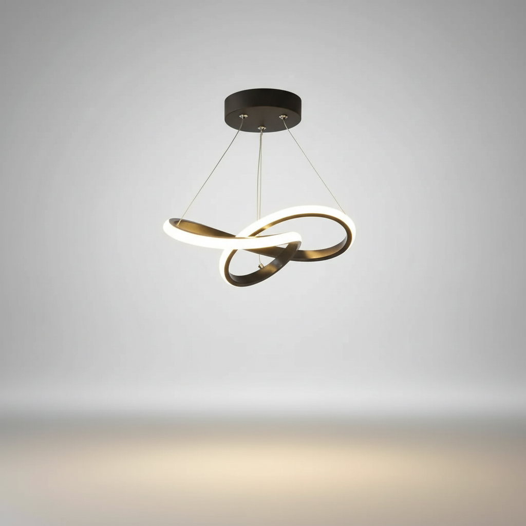 Wave-Shaped Pendant Light - Hanging Design