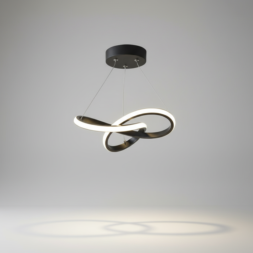Wave-Shaped Pendant Light - Hanging Design