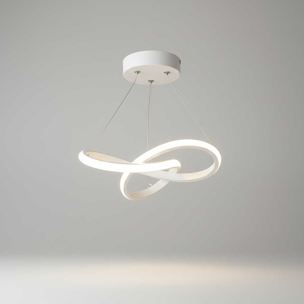 Wave-Shaped Pendant Light - Hanging Design
