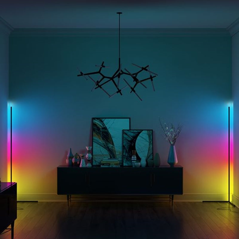 Remote-Controlled LED Corner Lamp with Modern Design