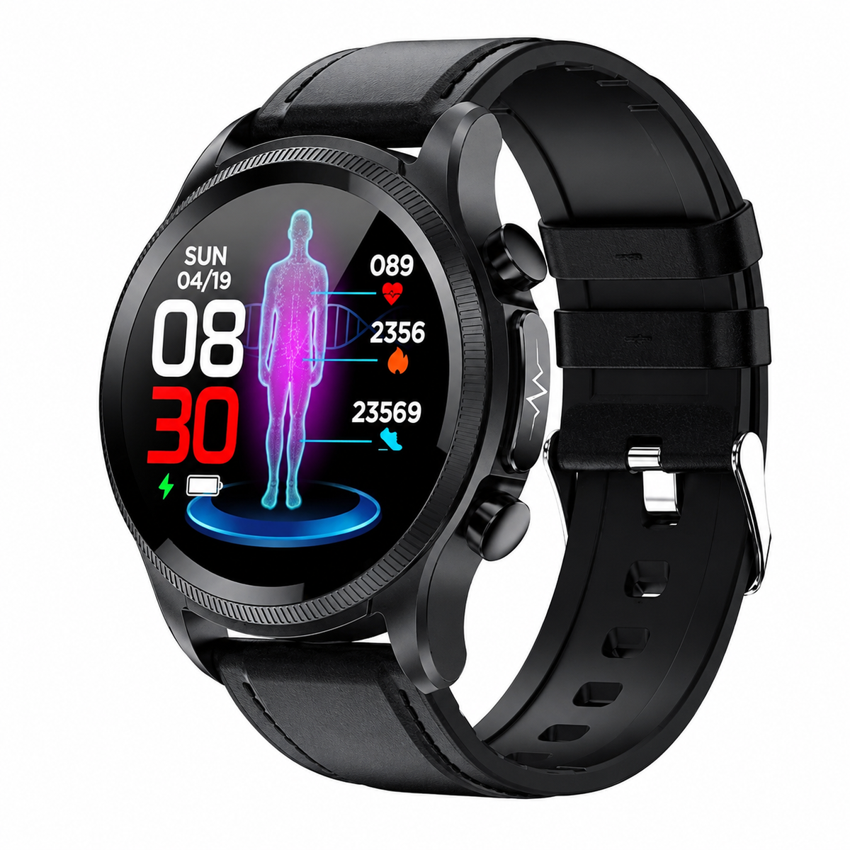 FitSync Pro | Sleek Smartwatch for Heart Rate & Glucose Tracking
