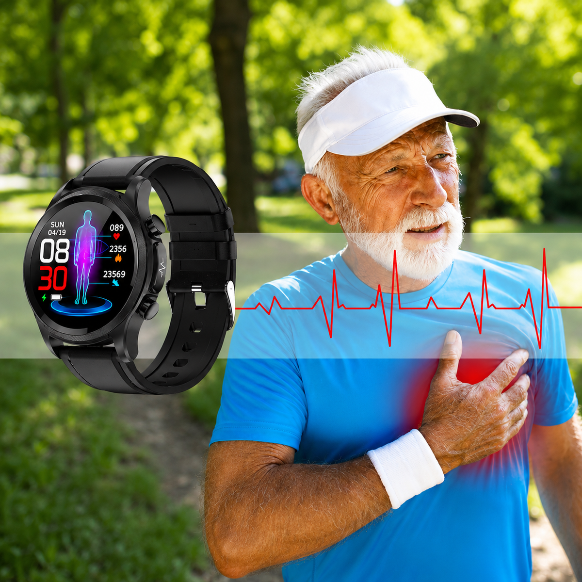 FitSync Pro | Sleek Smartwatch for Heart Rate & Glucose Tracking