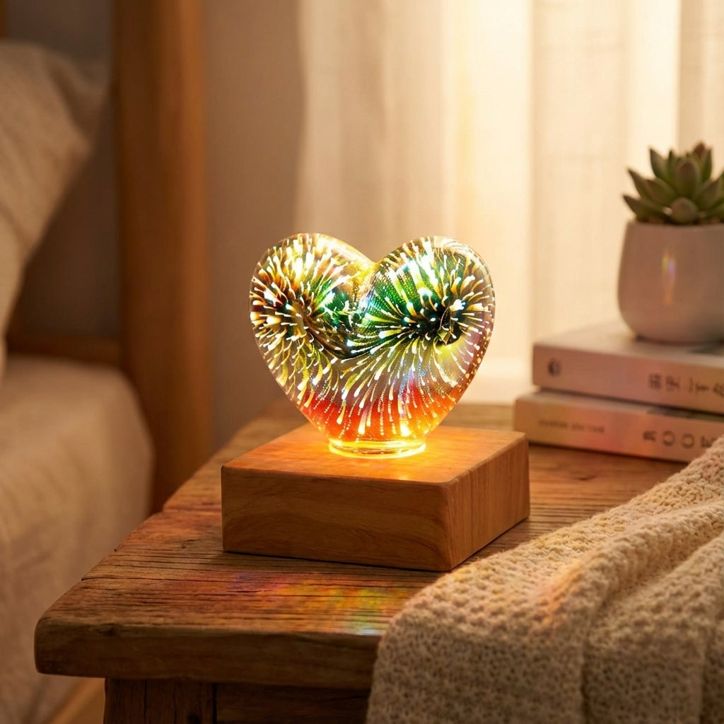 LED Heart-Shaped Night Light