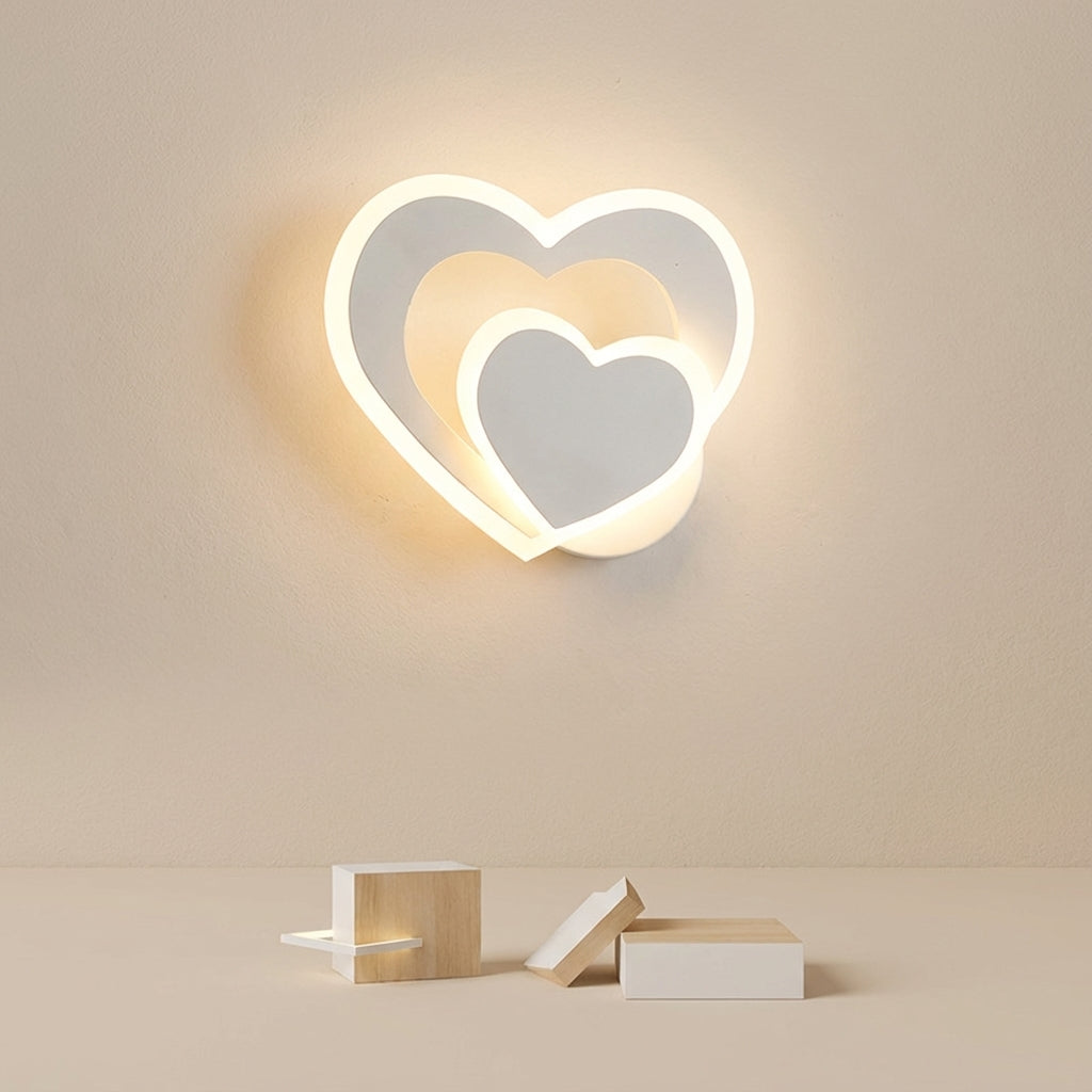 LED Wall Light in Heart Shape
