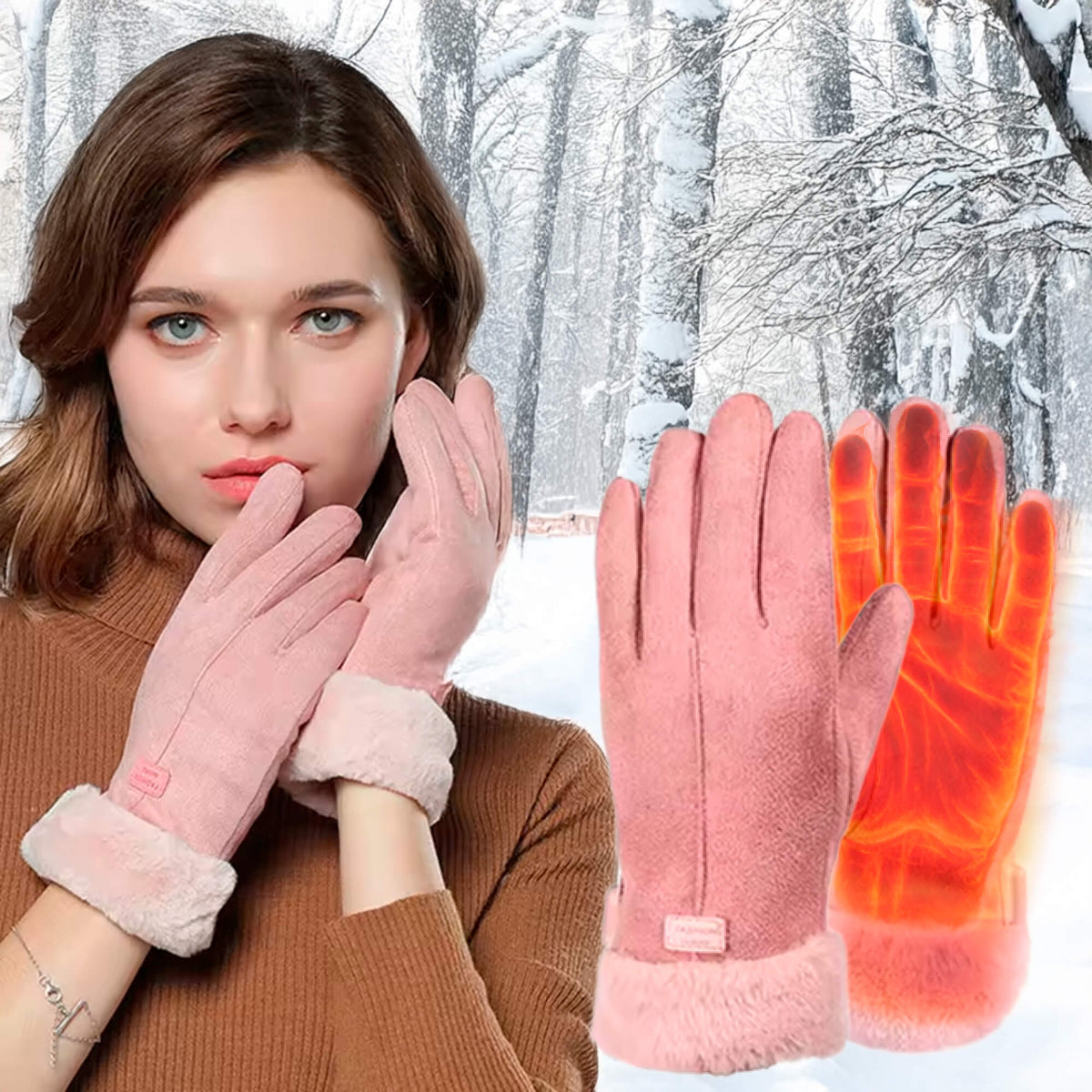 Rechargeable Winter Gloves for Women – Waterproof Heated Comfort
